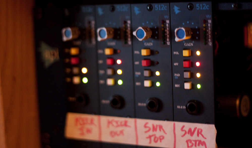 Ted Pennington tracking at the API Console at Sony Tree Recording Studio in Nashville, TN